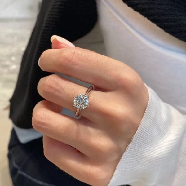 Diamond rings Wedding ring IGI pt950 2ct - Image 5
